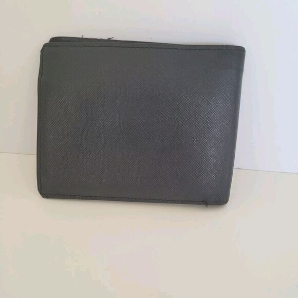 Burberry Men Designer Card Coin Bill Wallet 3in1 Black Leather Bifold Medium - Picture 2 of 14